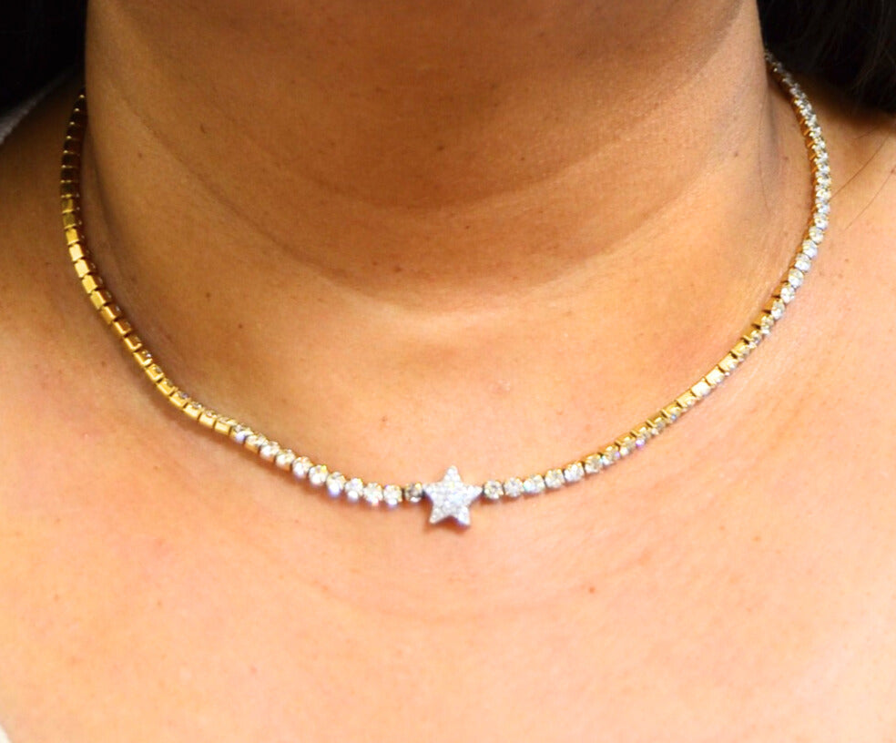 Celestial Grace Necklace with Star Pendant