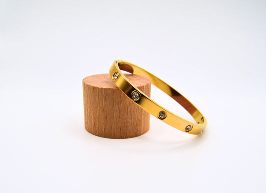 Elegance Bangle & Huggie Earrings