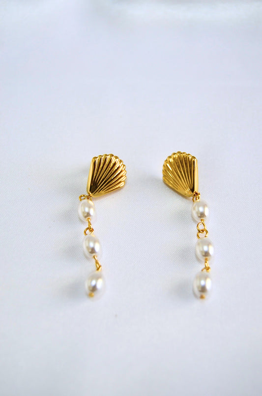 Aura Pearl Shell Drop Earrings