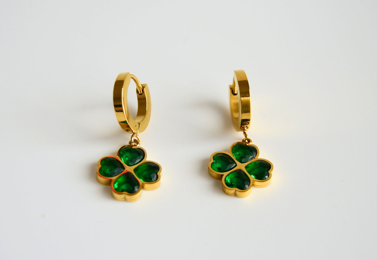 Floral Essence Elegant Emerald Earrings