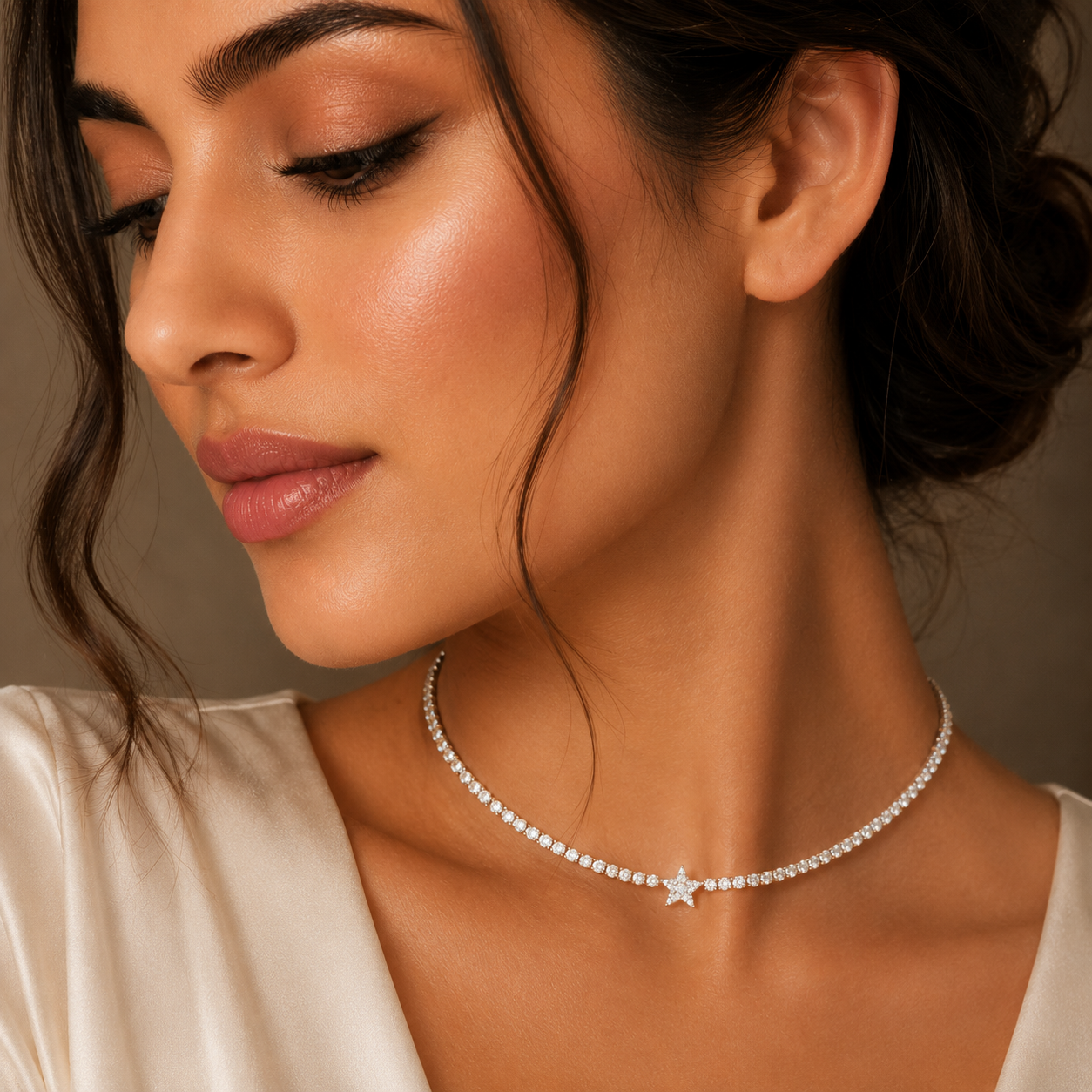 Celestial Grace Necklace with Star Pendant