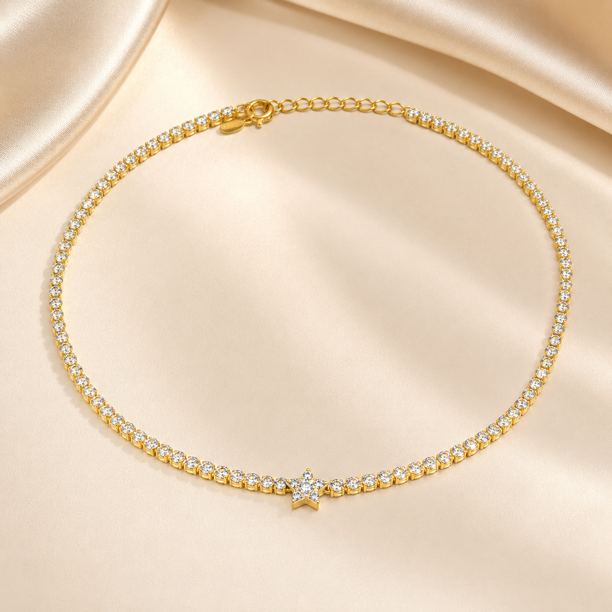 Celestial Grace Necklace with Star Pendant