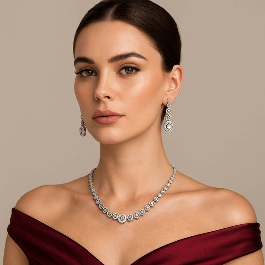 Celestine Zirconia Necklace Set