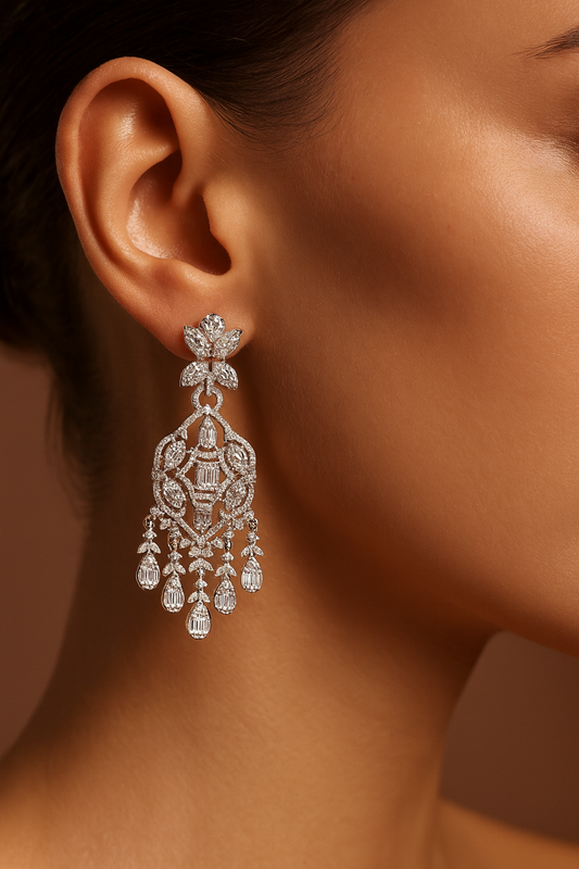 Isadora Zirconia Chandelier Earrings