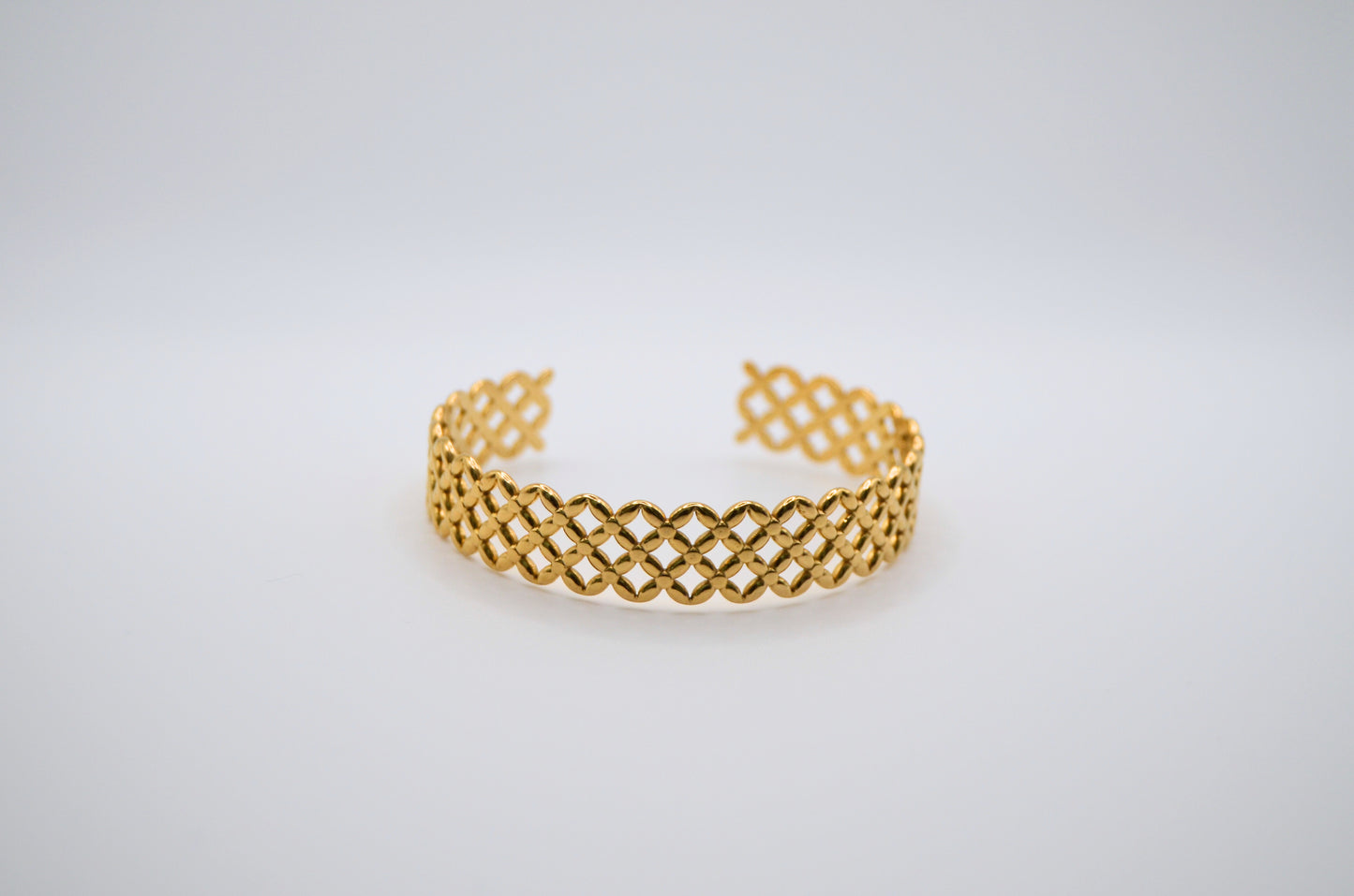 Eclipse Mess Design Gold Cuff Bracelet