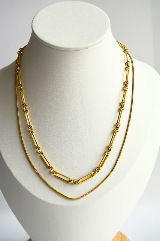 Eclipse Layered Irregular Chain Necklace