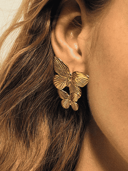Eterna Butterfly Stud Earrings