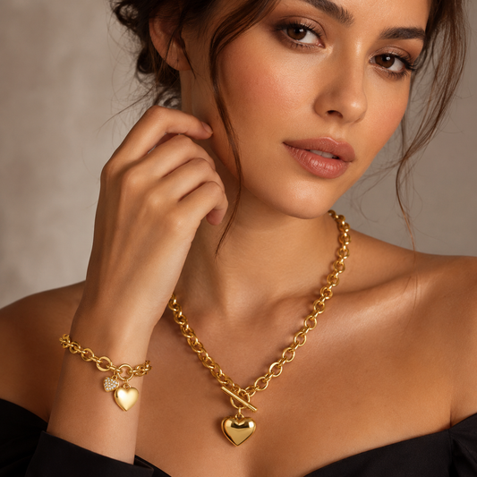 Forever Yours Gold Hearts Necklace