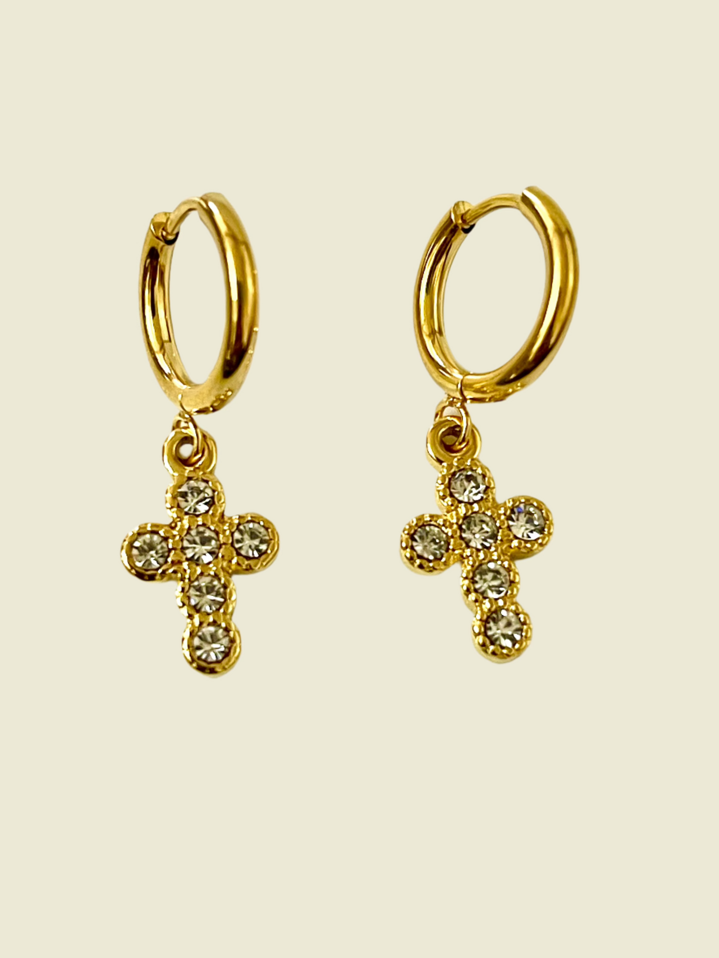 Aura Cross Drop Earrings