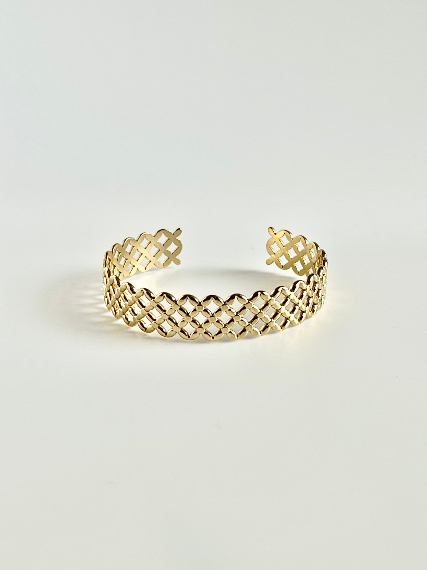 Eclipse Mess Design Gold Cuff Bracelet