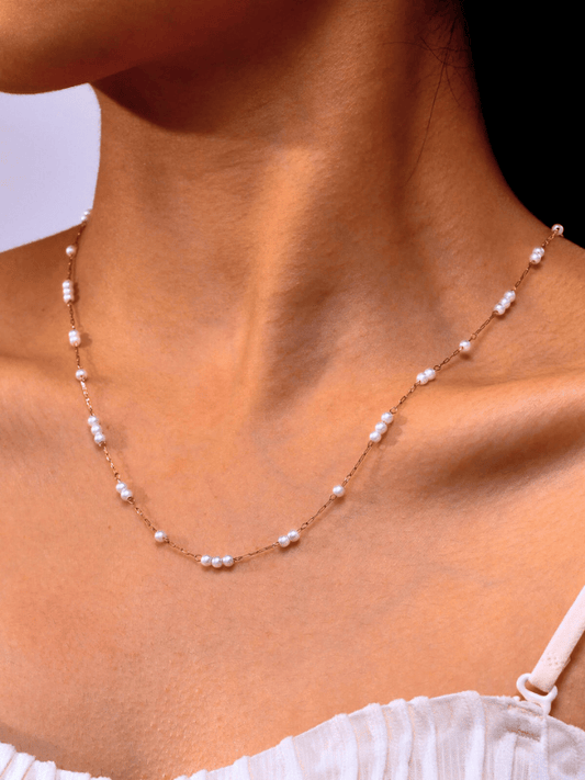 Mystic Pearl Single Strand Necklace