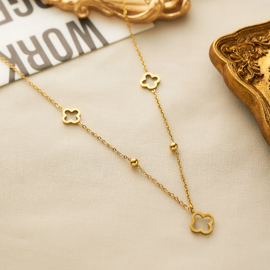 Eclipse Hollow Clover Necklace