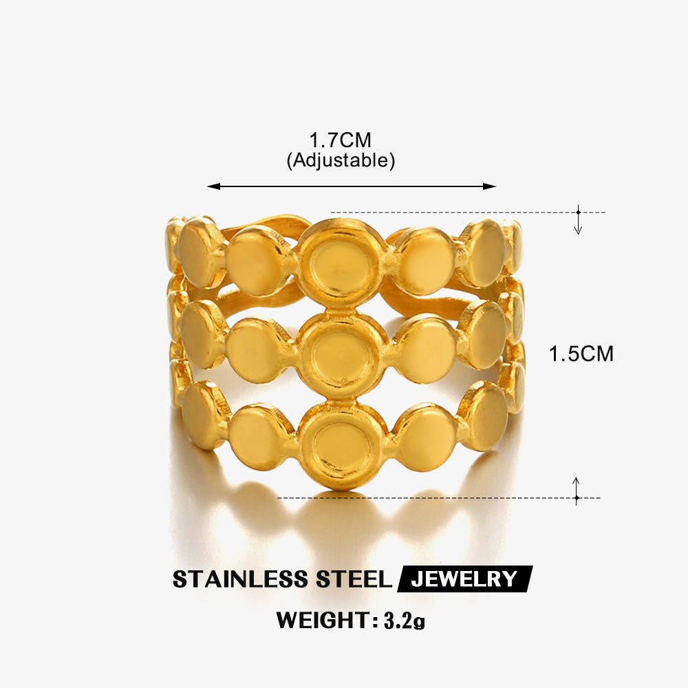 Kleo Circle Stacked Ring (adjustable)