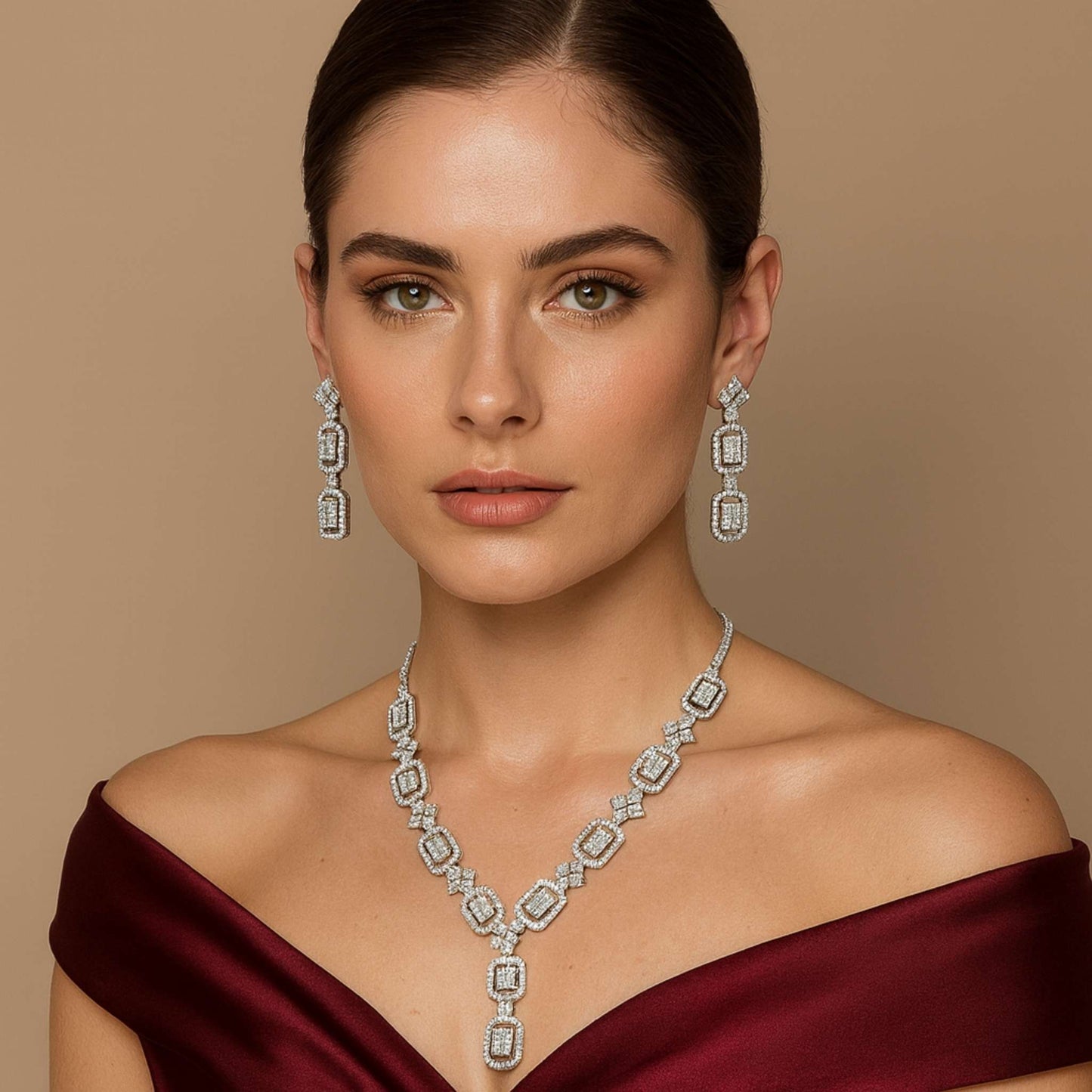Orlina Zirconia Necklace set