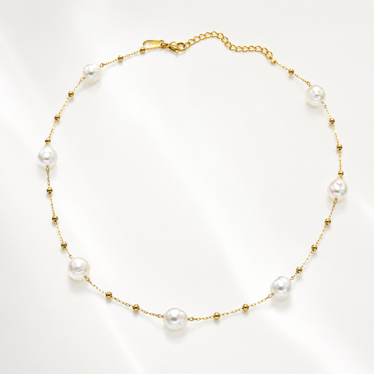Forever Yours Pearl Heart String Necklace
