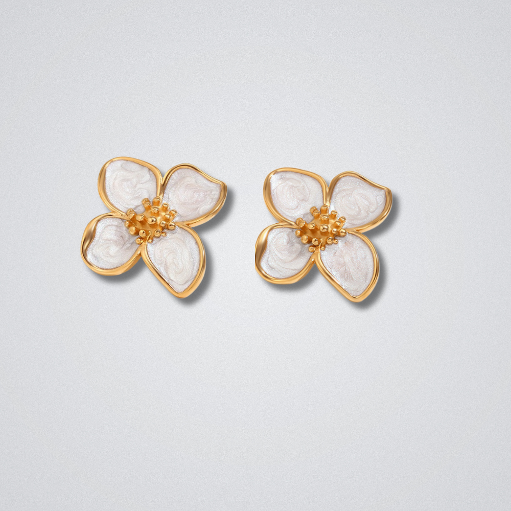 Iris Shell Stud Earrings