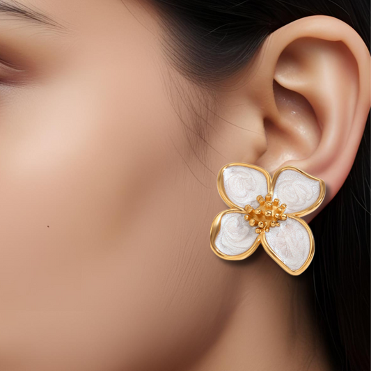Iris Shell Stud Earrings