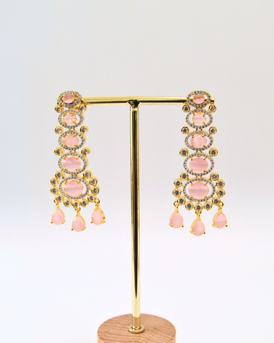 Pink Chandelier Earrings