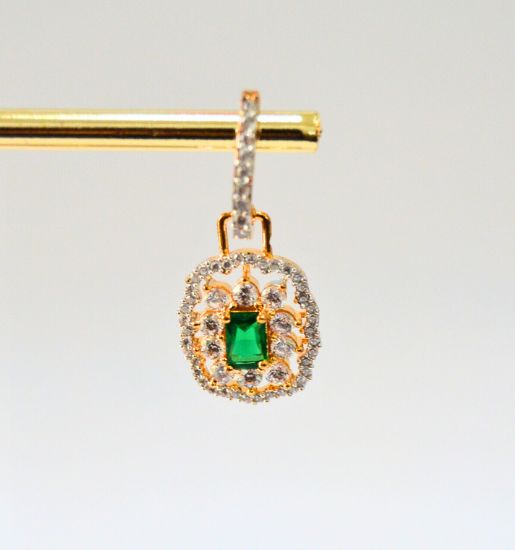 Zarina CZ Drop Earrings (Magenta, Pink, Black, Blue, Green, White)