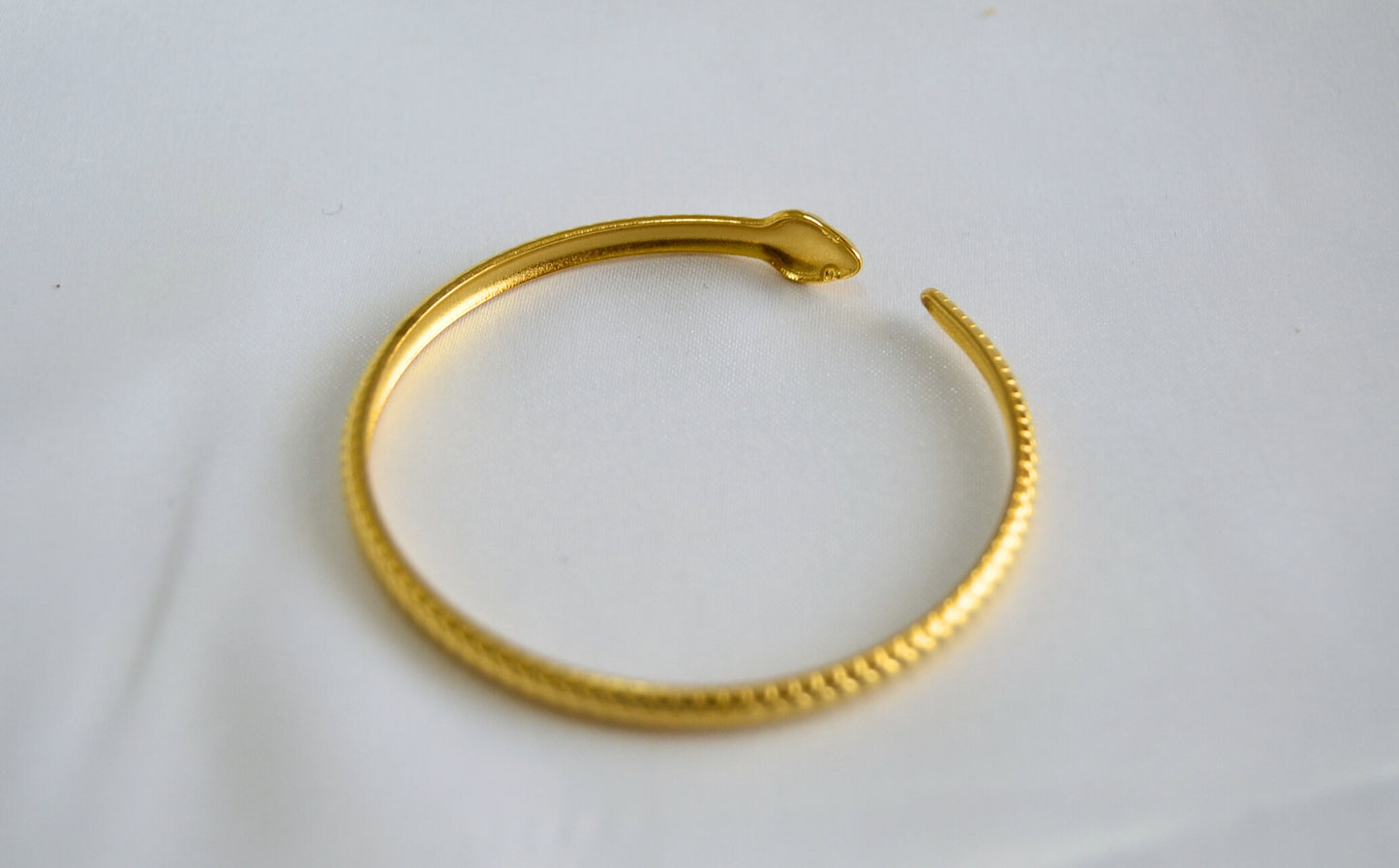 Eclipse Gold Cuff Bracelet Snake Design