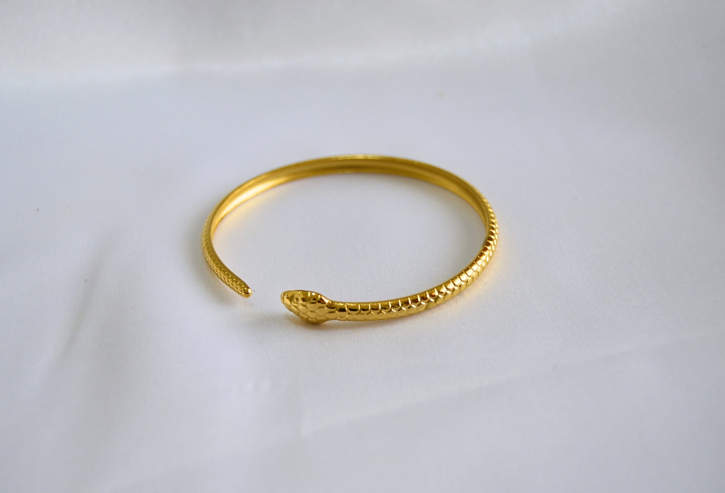 Eclipse Gold Cuff Bracelet Snake Design