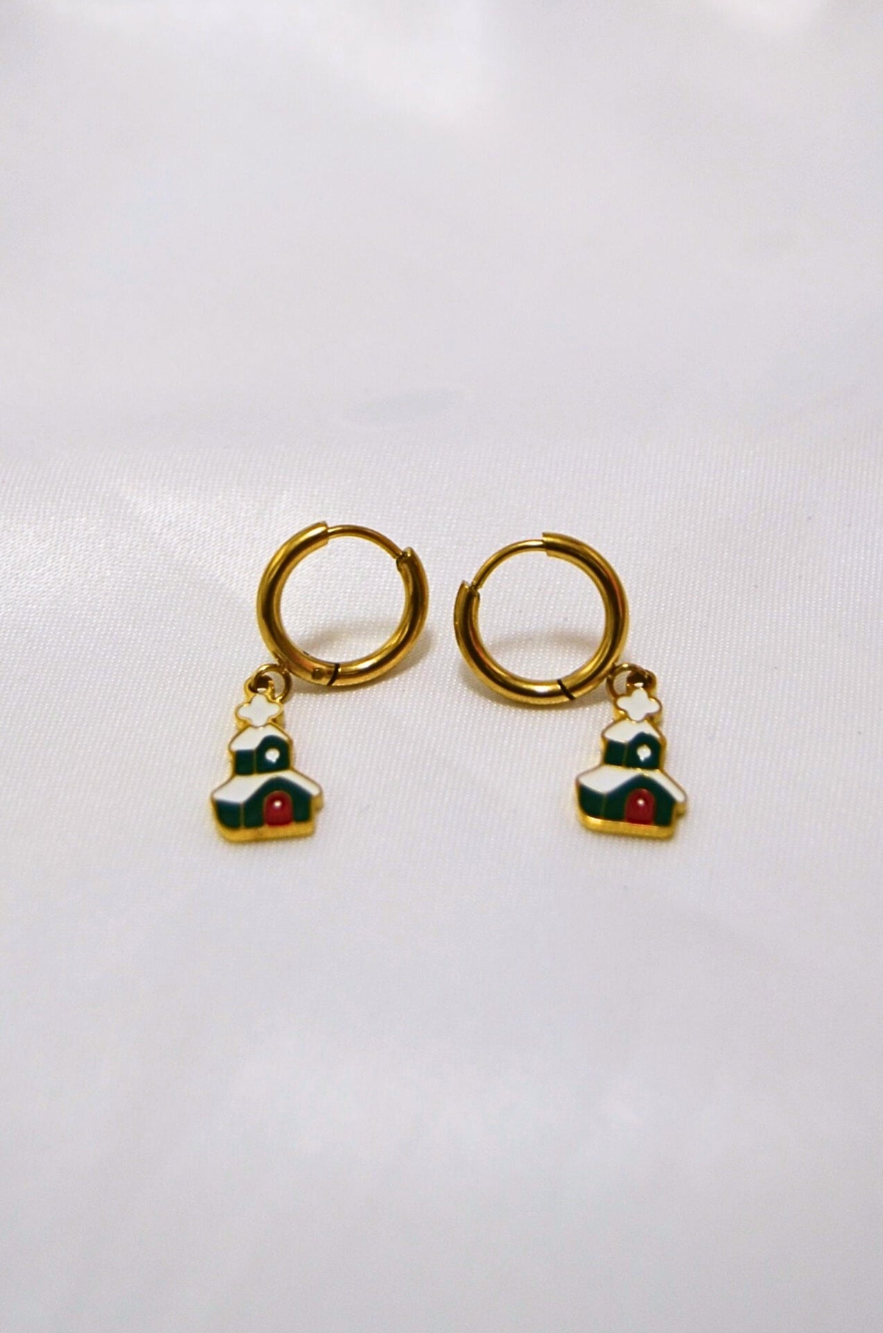 Christmas House Earrings