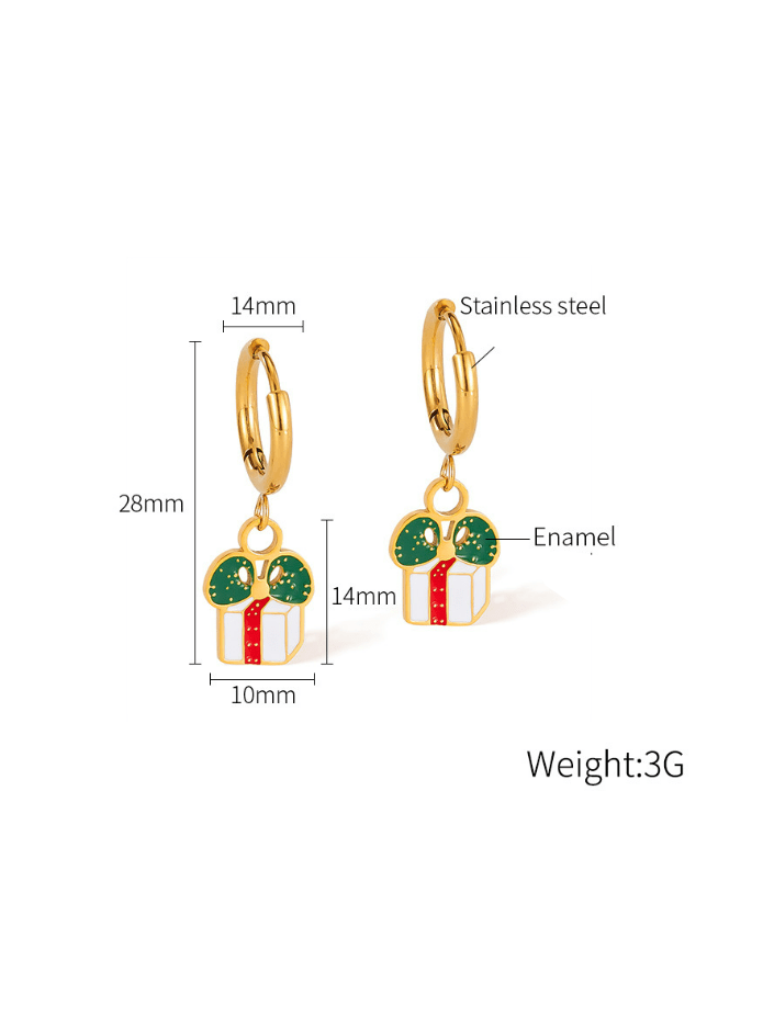Christmas Gift White Earrings