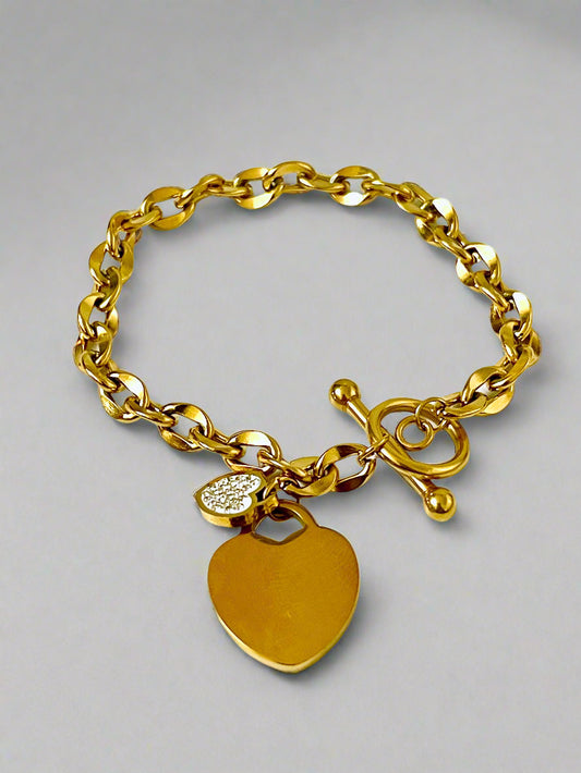 Forever Yours Gold Hearts Bracelet