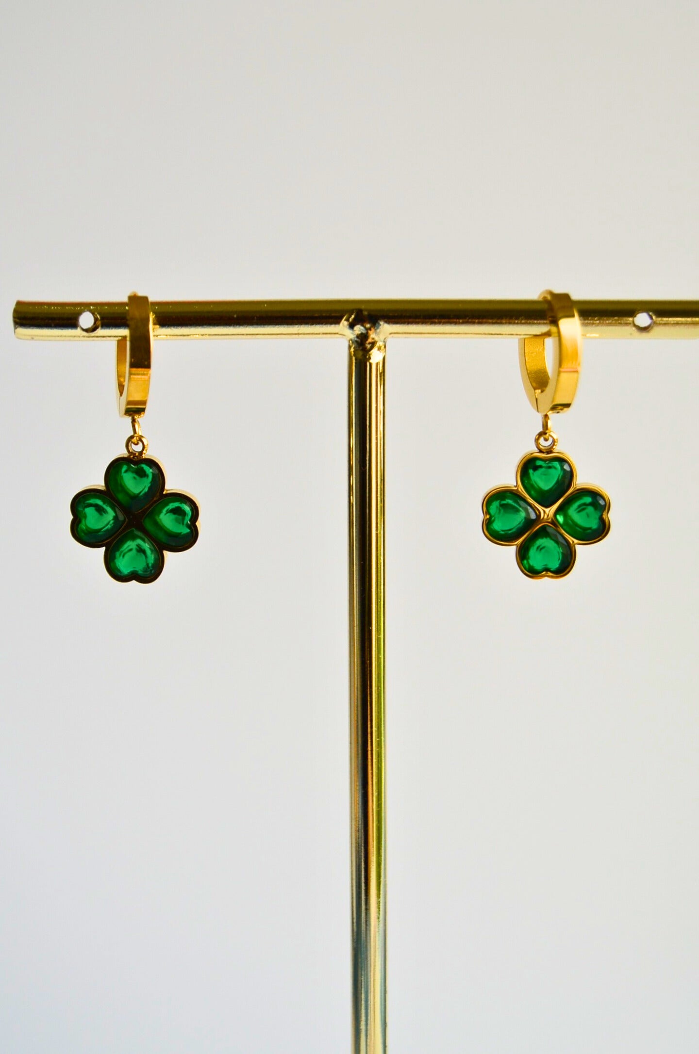 Floral Essence Elegant Emerald Earrings