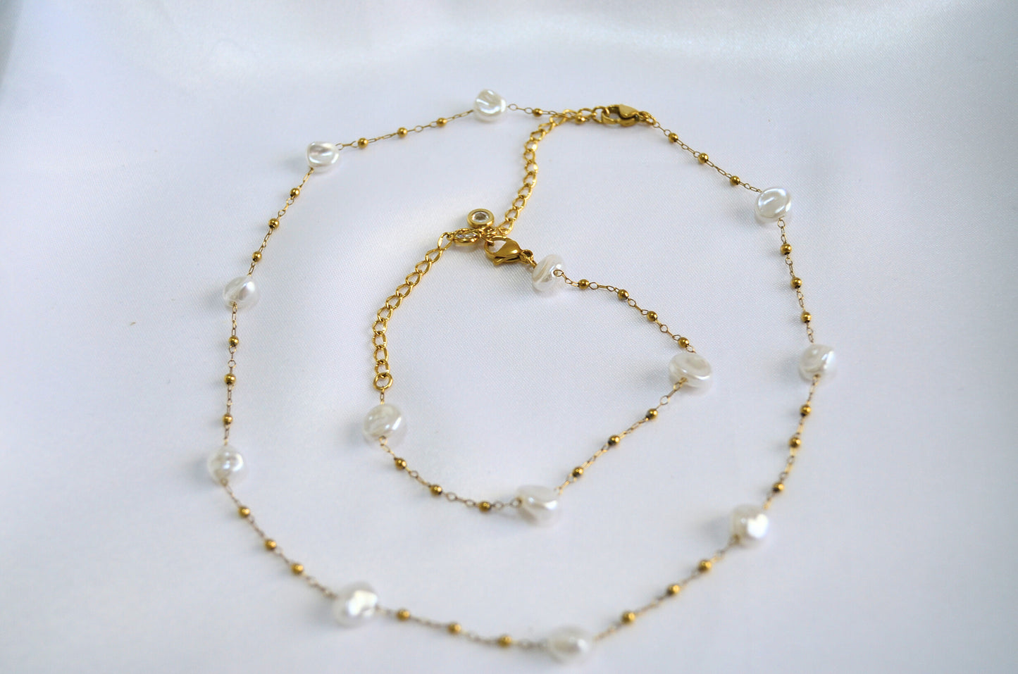 Forever Yours Pearl Heart String Necklace