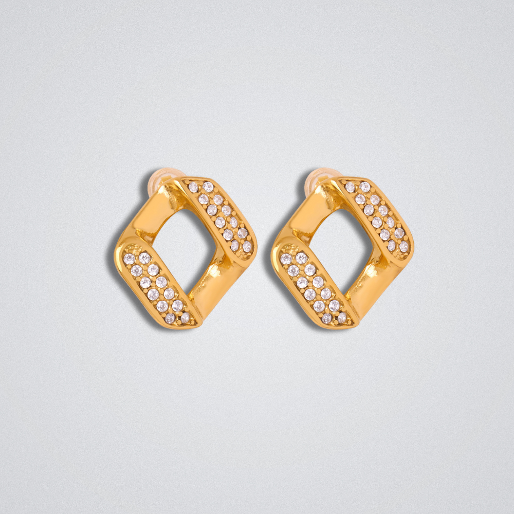 Hollow Square Stud Earrings