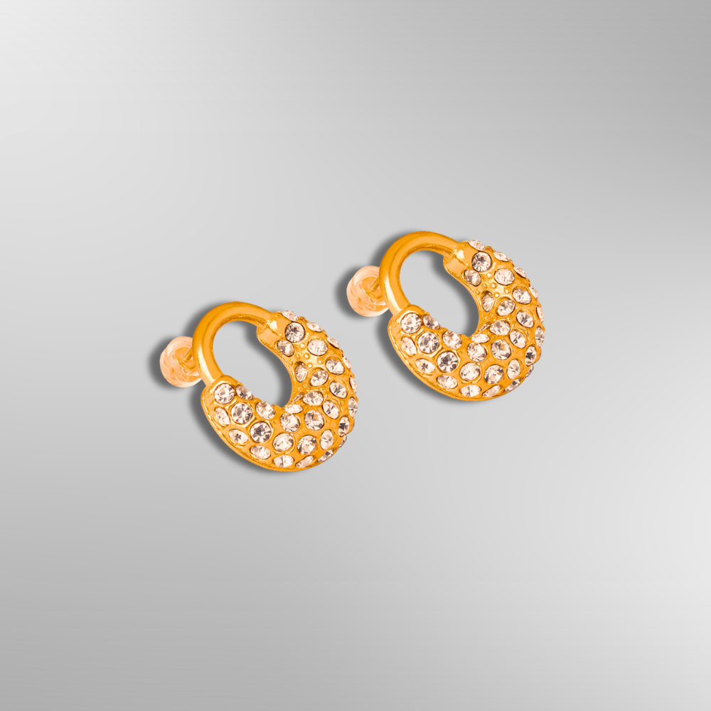 Lock Style Stud Earrings